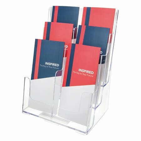 DEFLECTO Docuholder, 3 Tier, Wall-Mount, Clear 77401